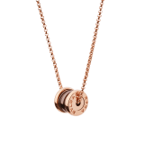 B.zero1 necklace with 18 kt rose gold chain and pendant in 18 kt rose gold and cermet. 358379 image 1