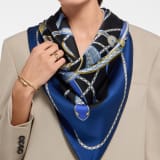Foulard Serpenti&nbsp;75 en satin de soie fine grise doté d’un pendentif en métal BVLGARI BVLGARI. Modèle confectionné à 100&nbsp;% de soie. SERPENTI75NEW-SQ image 1