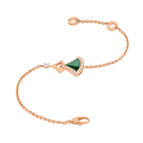 DIVAS' DREAM bracelet in 18 kt rose gold set with malachite element and pavé diamonds BR859378 image 2