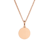 BULGARI BULGARI 18 kt rose gold necklace set with black onyx insert on the pendant and customizable with engraving on the back 359320 image 5