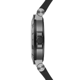 Bvlgari Titanio GMT watch with mechanical manufacture movement, automatic winding, GMT 24h function, 40 mm sandblasted titanium case, black rubber bezel with Bvlgari Bvlgari engraving, black dial and black rubber bracelet. Water-resistant up to 100 metres 104300 image 3