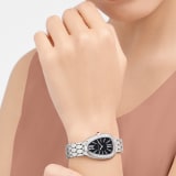 Serpenti Seduttori watch with stainless steel case set with diamonds, black lacquered dial and stainless steel bracelet. Water-resistant up to 30 meters. 103449 image 3