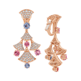 DIVAS' DREAM 18 kt rose gold earrings set with brilliant-cut spinels (3.81 ct) and pavé diamonds (2.22 ct) 357943 image 3
