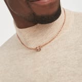 B.zero1 Rock 18 kt rose gold pendant necklace with studded spiral and black ceramic inserts on the edges 358224 image 1