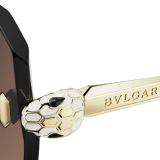 Serpenti Forever square rimless sunglasses with enamelled snakehead embellishment 904386 image 3