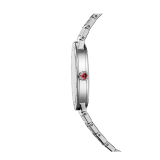 BVLGARI BVLGARI LADY watch with stainless steel case, stainless steel bracelet, stainless steel bezel engraved with double logo and green sun-brushed dial. 103066 image 4