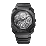 Octo Finissimo Tourbillon Automatic watch with mechanical manufacture movement, ultra-thin flying tourbillon, special ball bearing system, ultra-thin case and bracelet in carbon and skeletonized dial 103072 image 1