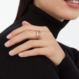 B.zero1 18 kt rose gold three-band ring set with demi-pavé diamonds on the edges AN859412 image 2