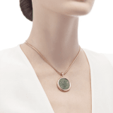 MONETE necklace in 18 kt pink gold with antique bronze coin. 40 cm long (15.75). 354324 image 1