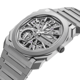 Octo Finissimo Skeleton 8 Days watch in titanium with mechanical manufacture ultra-thin movement (2.50 mm thick), manual winding, 8 days power reserve and openwork dial. Water-resistant up to 30 meters 103610 image 2