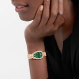 Serpenti Seduttori watch with 18 kt rose gold case and bracelet, 18 kt rose gold bezel set with diamonds and malachite dial 103273 image 2