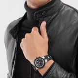 Bvlgari Aluminium watch with mechanical manufacture movement, automatic winding, chronograph, 41 mm aluminium case, black rubber bezel and bracelet, and black dial. Water-resistant up to 100 meters 103868 image 1