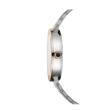 BVLGARI BVLGARI Solotempo watch with mechanical manufacture movement, automatic winding and date, stainless steel case, 18 kt rose gold bezel engraved with double logo, black dial and 18 kt rose gold and stainless steel bracelet 102930 image 2