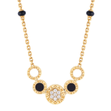 BVLGARI BVLGARI 18 kt yellow gold necklace set with round black onyx inserts and pavé diamonds 358425 image 1