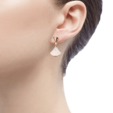 DIVAS' DREAM earrings in 18 kt rose gold set with mother-of-pearl and diamonds. 350740 image 3