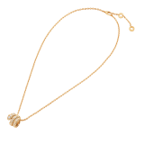 Serpenti Viper 18 kt yellow gold pendant necklace set with pavé diamonds 357936 image 2