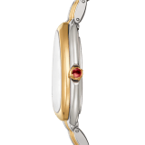 Serpenti Seduttori Uhr aus Edelstahl und 18 Karat Gelbgold mit silberweißem Opalin-Zifferblatt. Wasserdicht bis 30 Meter 103671 image 3