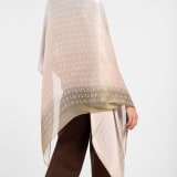 Lettere Maxi Degradé scarf in fine light pink silk. Made of 100% silk. 246426 image 1