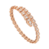 Serpenti Viper one-coil 18 kt rose gold bracelet set with full pavé diamonds BR860191 image 1