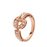 ブルガリ・ブルガリ リング。パヴェダイヤモンドをあしらった18Kピンクゴールド製。刻印を施してパーソナライズ可能（オンラインショップ限定サービス）。 AN855854 image 1