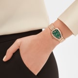 Serpenti Seduttori watch with 18 kt rose gold case and bracelet, 18 kt rose gold bezel set with diamonds and malachite dial 103273 image 4