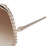 Serpenti Viper geometric metal sunglasses with gold-finished temples BV40004U image 3