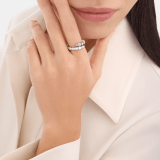 Serpenti Viper one-coil 18 kt white gold ring set with pavé diamonds on the head and tail. AN860481 image 3