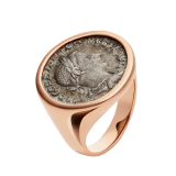 Monete 18 kt rose gold ring set with antique bronze or silver coin AN856864 image 1