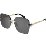 Serpenti Forever square rimless sunglasses with enamelled snakehead embellishment 904387 image 1