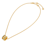 Collana B.zero1 Rock Chain in oro giallo 18 kt con pendente con borchie e ceramica nera. CL860520 image 6