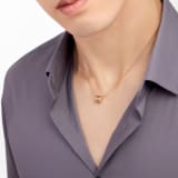 B.zero1 18 kt rose gold necklace with chain and round mini pendant 357255 image 2