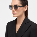 B.zero1 round sunglasses with Tubogas decor on the temples 904421 image 1