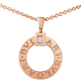 BVLGARI BVLGARI necklace with 18 kt rose gold chain and 18 kt rose gold pendant set with a diamond 344492 image 3