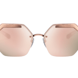 Bulgari Serpenteyes Revolution hexagonal wrap-around metal sunglasses. 904006 image 2