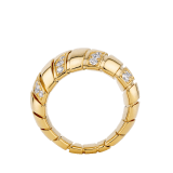Bvlgari Tubogas 18 kt yellow gold ring set with pavé diamonds AN860574 image 2