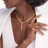 Serpenti Viper 18 kt yellow gold necklace set with pavé diamonds on the head and tail CL860659 image 1