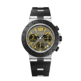 Bulgari Aluminium Gran Turismo Special Edition watch with mechanical movement, automatic winding, chronograph, 41 mm aluminum case, black rubber bezel with BVLGARI BVLGARI engraving, anthracite brushed dial and black rubber strap. Water-resistant up to 100 meters. Limited edition of 1,200 pieces 103893 image 1
