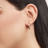 Serpenti Viper 18 kt rose gold earrings set with pavé diamonds 358361 image 2