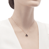 DIVAS' DREAM necklace in 18 kt rose gold with 18 kt rose gold pendant set with onyx and one diamond. 350582 image 3