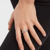 B.zero1 18 kt white gold one-band ring with openwork logo spiral AN859738 image 3