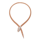 Serpenti Pallini Halskette aus 18 Karat Roségold mit Diamant-Pavé auf dem Schlangenkopf und -schwanz sowie Augen aus schwarzem Onyx CL859133 image 1