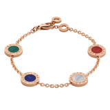 Браслет Bvlgari Bvlgari, розовое золото 18 карат, элементы из сердолика, лазурита, малахита и перламутра. BR857842 image 1
