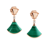 DIVAS' DREAM Ohrring aus 18 Karat Roségold mit Malachit-Elementen und runden Diamanten im Brillantschliff 356454 image 1