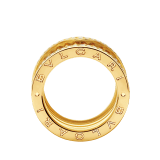 „B.zero1 Rock“ 4-Band Ring aus 18 Karat Gelbgold mit Spirale mit Nieten und Diamant-Pavé an den Rändern. AN859026 image 2