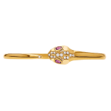 „Serpenti“ Armband aus 18 Karat Gelbgold mit Augen aus Rubellit und halb ausgefasst mit Diamant-Pavé an Kopf und Schwanz BR858986 image 1
