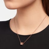 B.zero1 18 kt rose gold necklace with chain and round mini pendant 357255 image 4