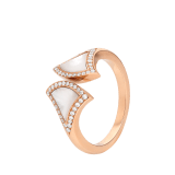 DIVAS' DREAM ring in 18 kt rose gold set with mother-of-pearl elements and pavé diamonds AN859644 image 2