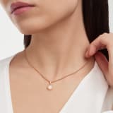 BVLGARI BVLGARI 18 kt rose gold pendant necklace set with mother-of-pearl centre, customisable with engraving on the back 358376 image 3