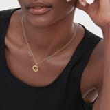 Bvlgari Bvlgari 18 kt yellow gold pendant necklace set with a diamond 361078 image 1
