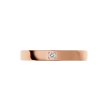 Fede nuziale MarryMe in oro rosa 18 kt con diamante. AN858411 image 3